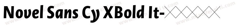 Novel Sans Cy XBold It字体转换